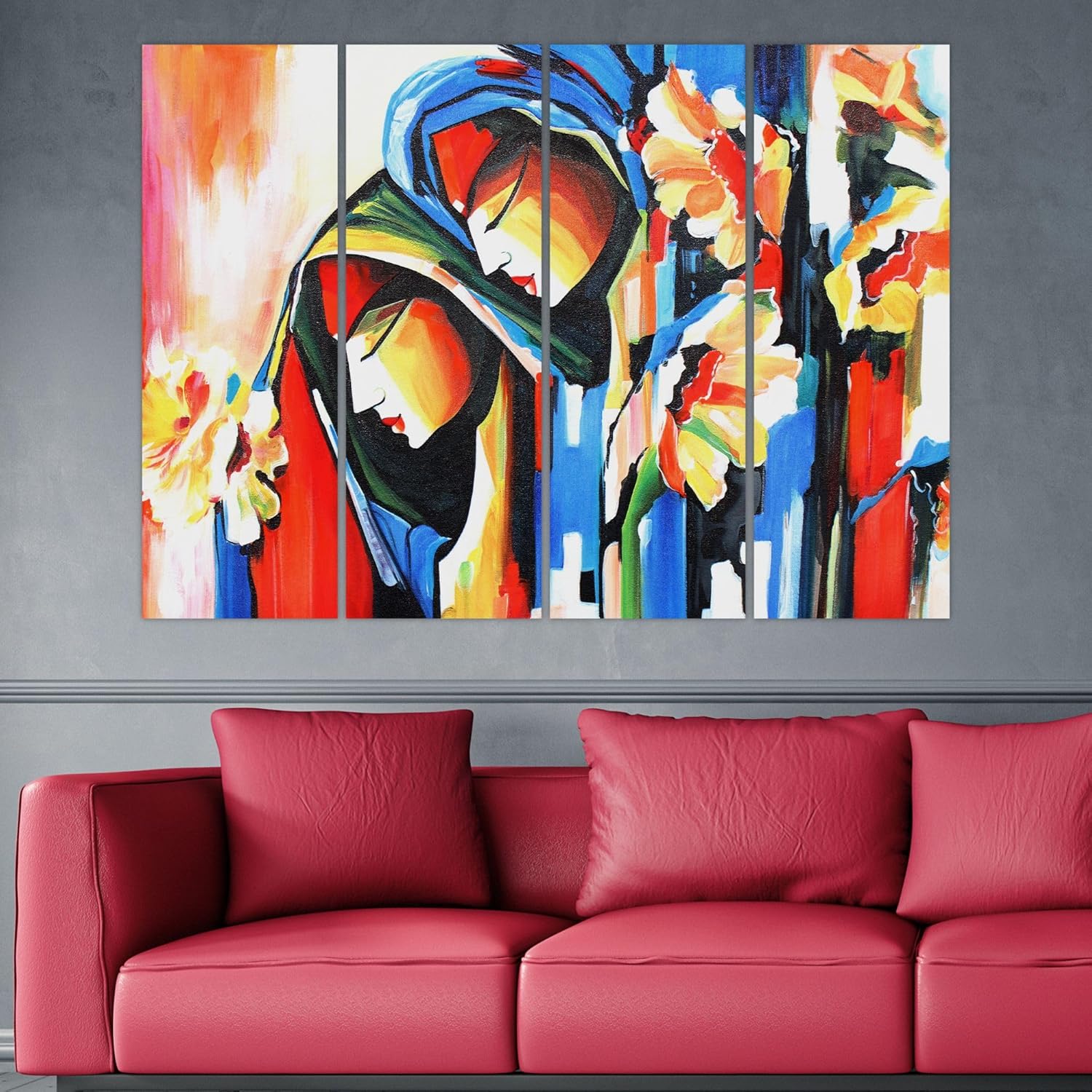 inep-b0cgjhvpgx-angled-view-of-krishna-cious-4-panel-framed-wall-art-highlighting-splash-proof-finish.jpg